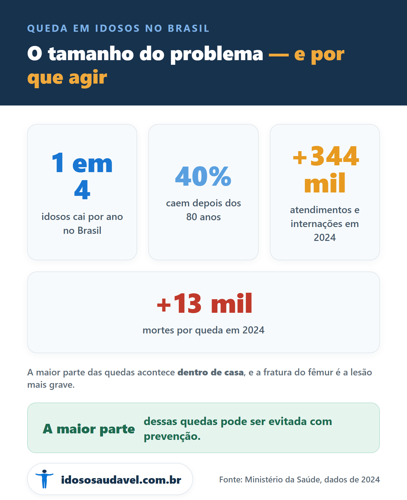 Queda em idosos no Brasil: dados de 2024